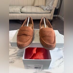 Sole Society Tan Cow Suede Loafers